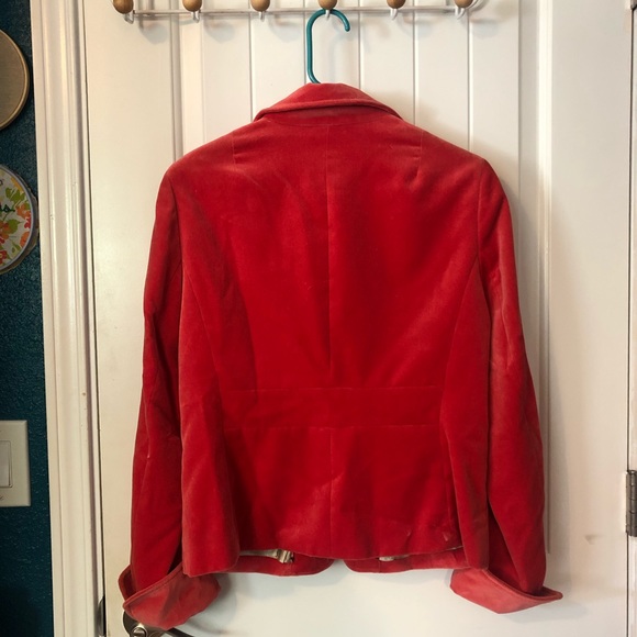 J Crew Red Velvet Blazer - Picture 5 of 6